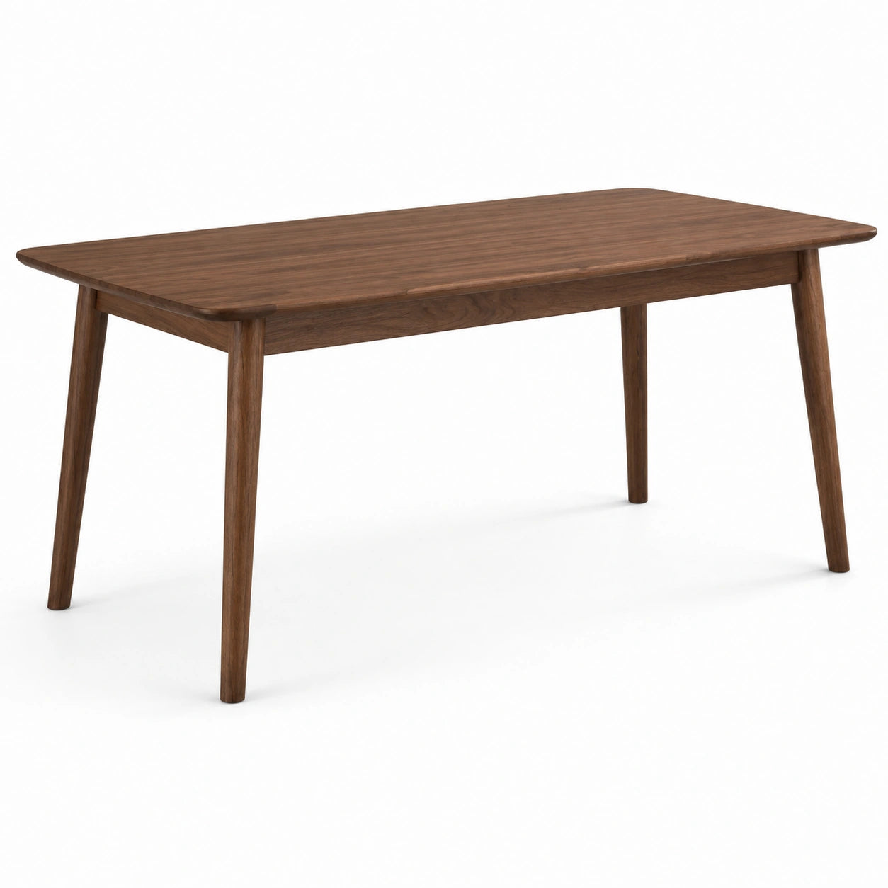 Table à manger en bois brun noyer, style scandinave, 160 × 80 × 75 cm